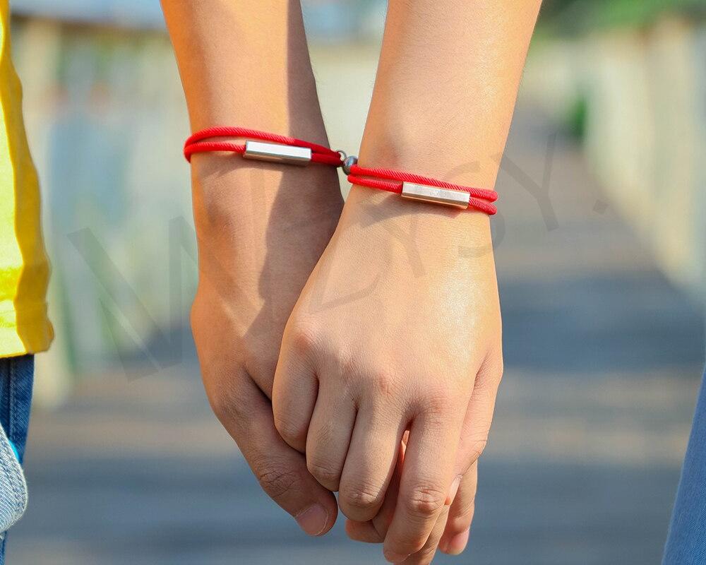 Personalized couples bracelets (magnet)
